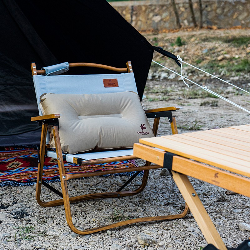 Aluminum Alloy Wood Grain Folding Chair